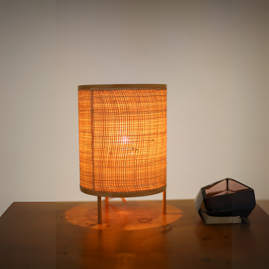Jute Shade Bamboo Light Table Lamp