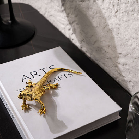 Golden Lizard Animal Ornament