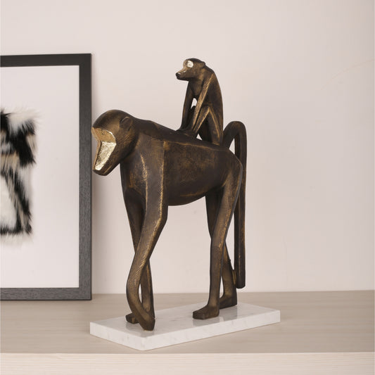 Monkey Family Modern Art Decorative Sculpture