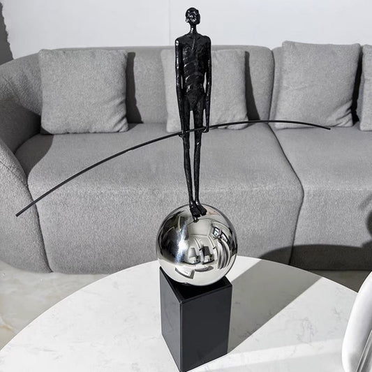 Balance Pole Sculpture Ornament Figurine