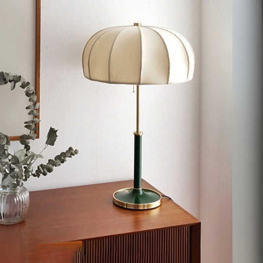 Fabric Shade Metal Base Desk Lamp