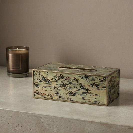 Gold-Wrapped Tissue Box