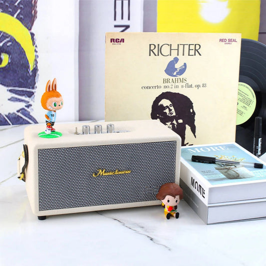 Portable White Bluetooth Speaker