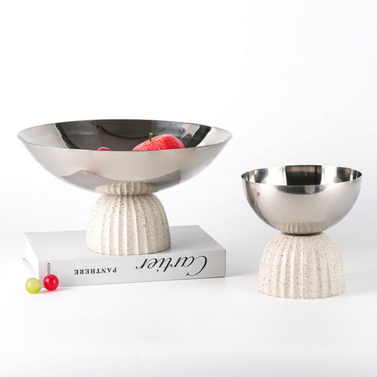 Beige Resin Base Candy Bowl