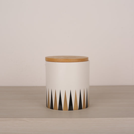 Ceramic Jar with Wooden Lid