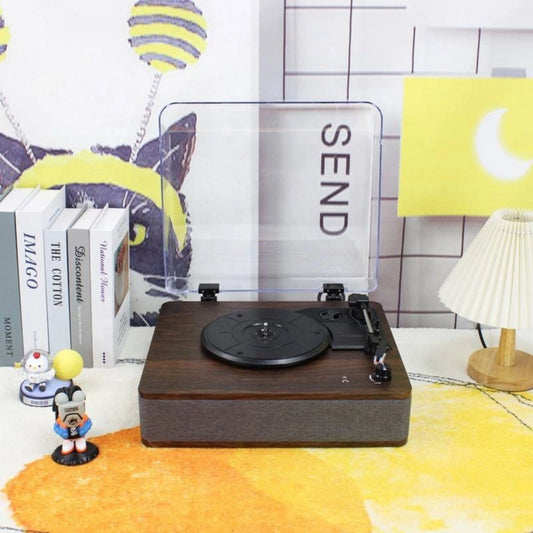 Vinyl Record Player With Dust Cover