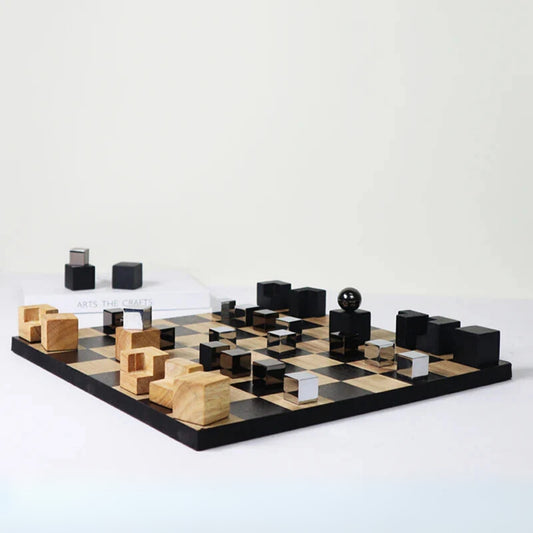 Wooden Chess Board Decorative Ornament