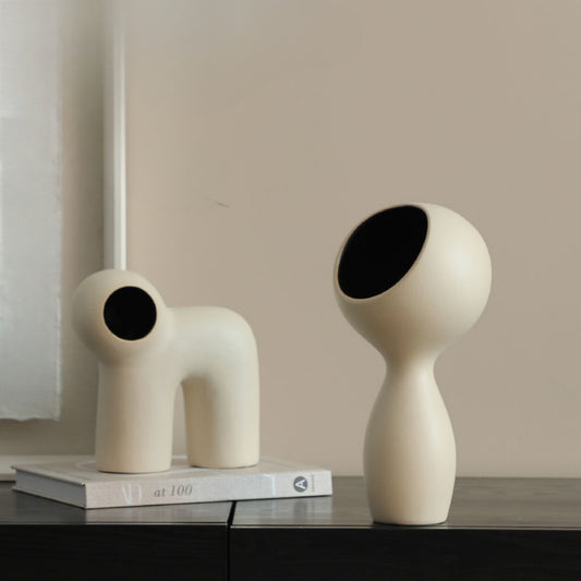 Head-Up Figure Decoration Vase