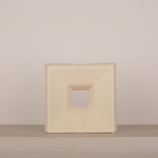 Meander Pattern Square Flower Vase