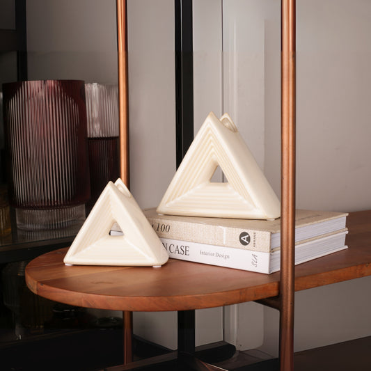 Meander Pattern Triangle Flower Vase
