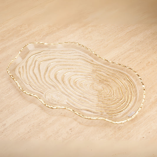 Annual Ring Flat Decorative Plate