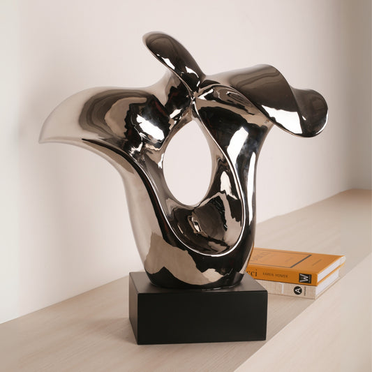 Splashing Silver Abstract Ornament