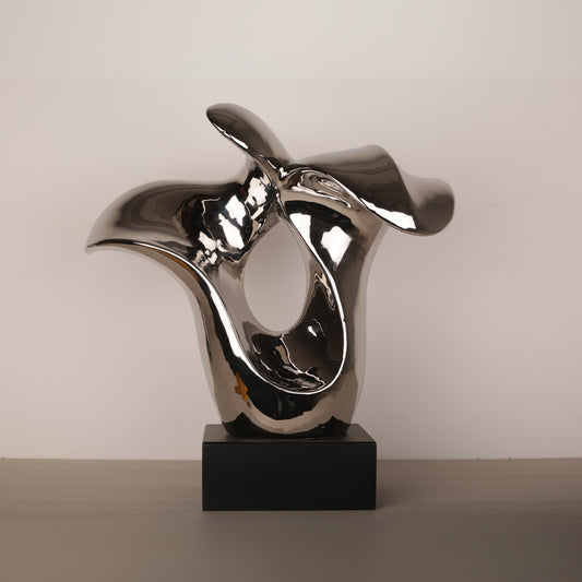 Splashing Silver Abstract Ornament