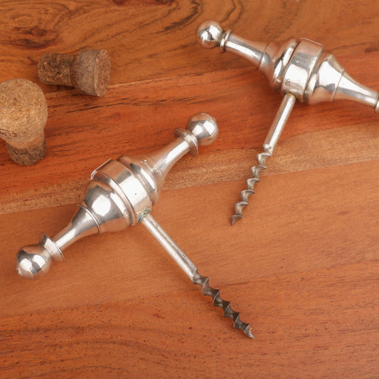 Silver Metal Cork Opener