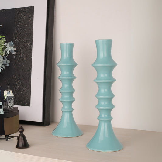 Blue Ceramic Candle Holder