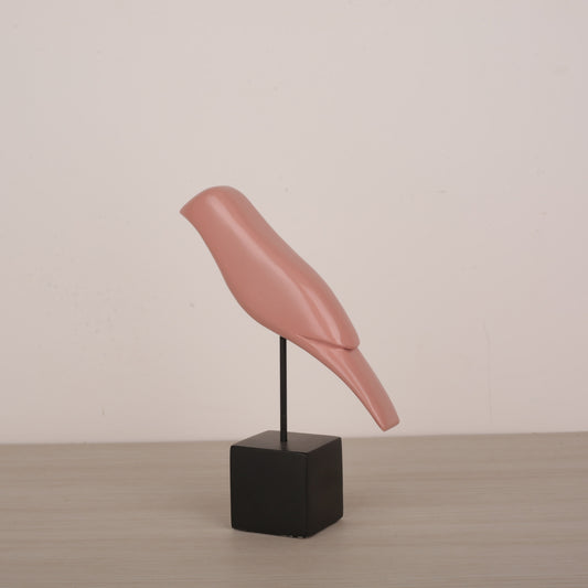 Multicolor Wooden Bird Figurine Table Décor