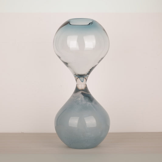 Transparent Blue Flower Vase