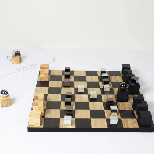 Wooden Chess Board Decorative Ornament