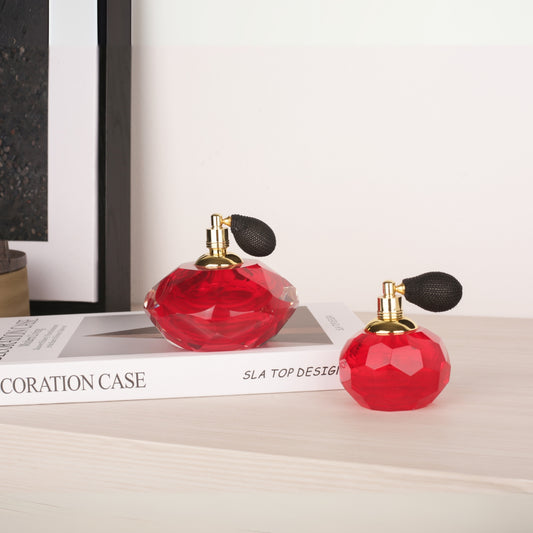Hand Blown Glass Perfume Bottle with Unique Designs