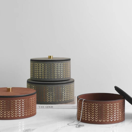 Leather Organizer Jewelry Box