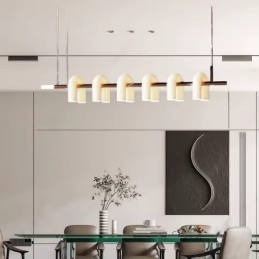 LED Linear Brass Chandelier