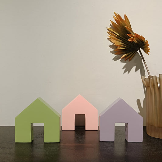 Multicolor Chalky Homes Tabletop Décor Accent