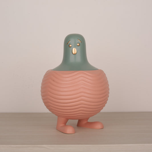 Handmade Pink Bird Ceramic Flower Vase
