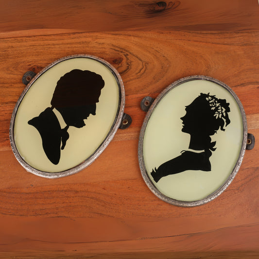 Brass Frame Glass Photo Frame Pair
