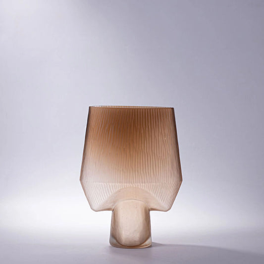 Handmade Brown Color Tabletop Flower Glass Vase