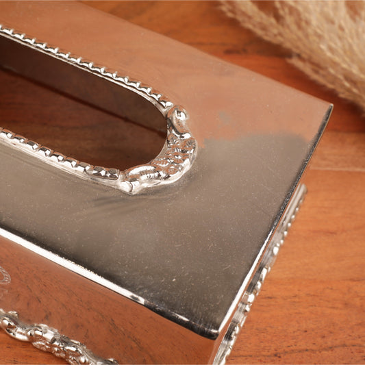 Silver Metal Tissue Box