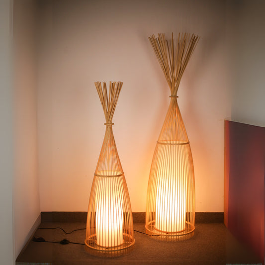 Bamboo Woven Standing Floor Lamp