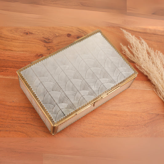 Brass Frame Mirror Wall Jewellery Box