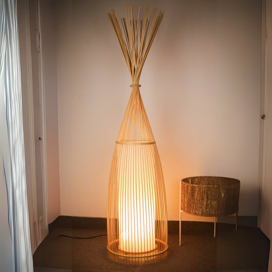 Bamboo Woven Standing Floor Lamp