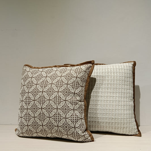 Abstract Print Cushion Cover, Backside In Plain