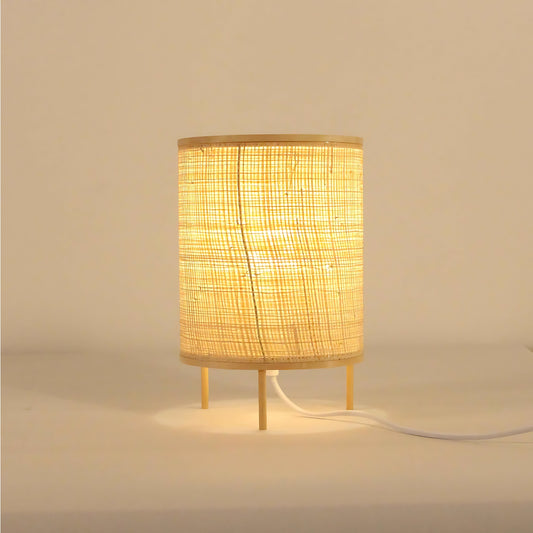 Jute Shade Bamboo Light Table Lamp