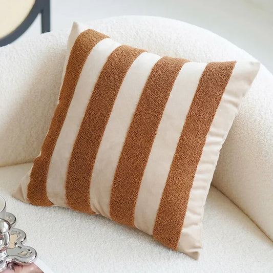 Tuft Embroidery Cushion Cover, Backside In Plain