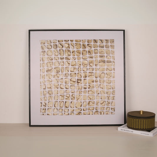 Golden Canvas Abstract Design Painting