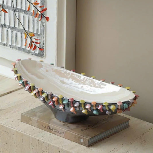 Glazed Mushroom Decorative Plate