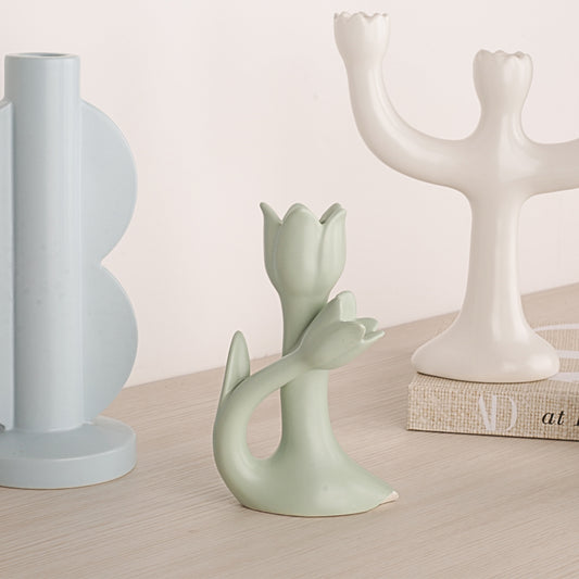 Flower Shape Color Candle Holder