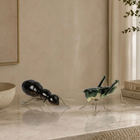 Golden-Footed Black Ant Figurine