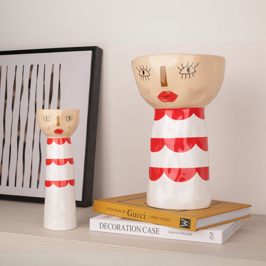 Doll Shape Open Head Decorative Bowl