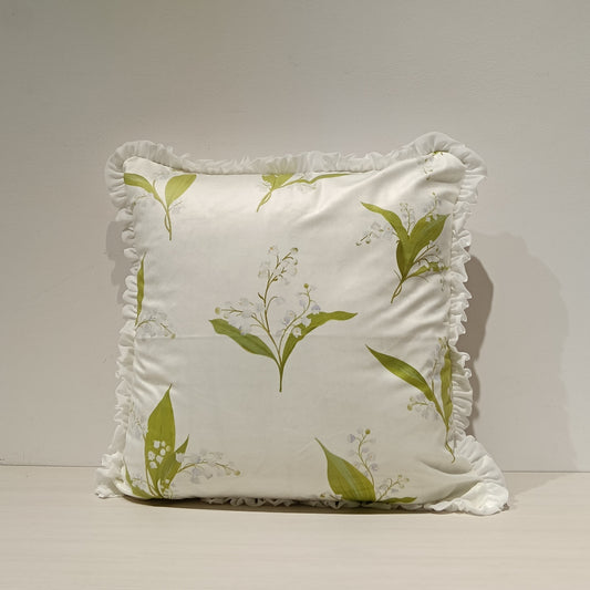 Velvet Print Cushion Cover, Backside In Plain