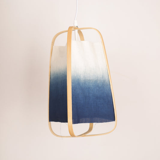 Bamboo Pendant Light Blue Shade (Big, Small)