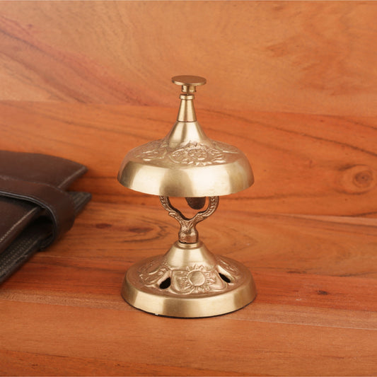 Brass Finish Carved Office Bell