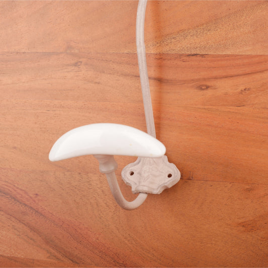 Pink Metal White Nob Wall Hook