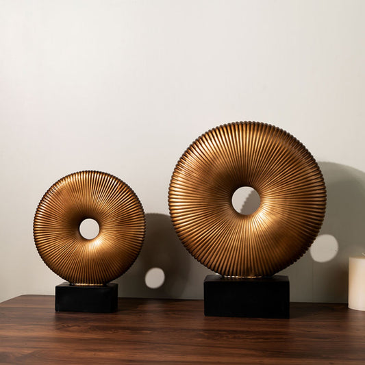 Brown Circular Ring Resin Ornament