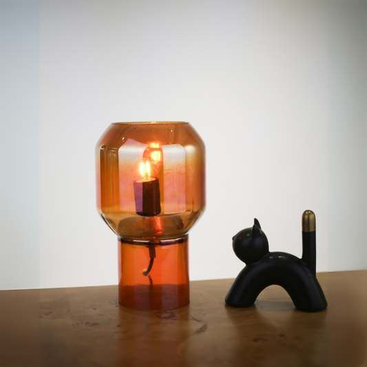 Brown Glass Table Lamp