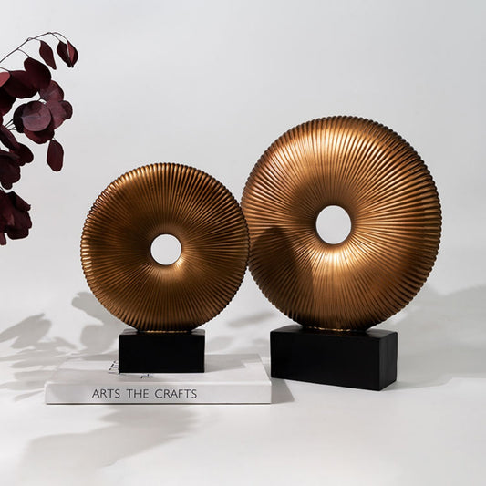 Brown Circular Ring Resin Ornament