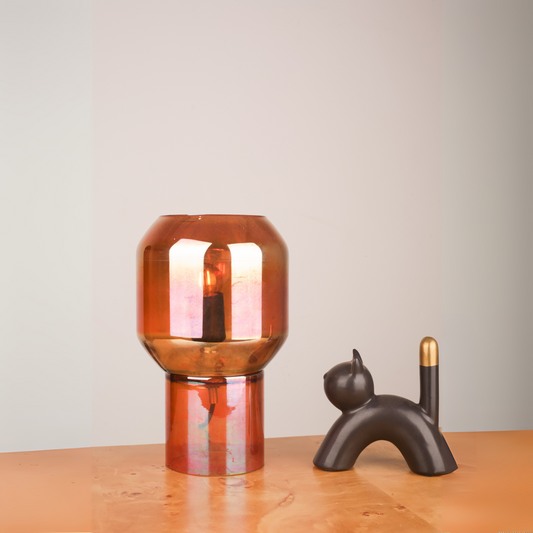 Brown Glass Table Lamp