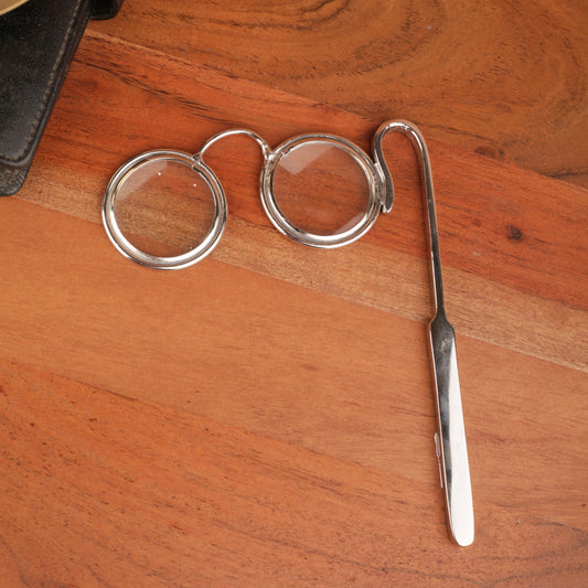 Silver Metal Opera Magnifying Glasses